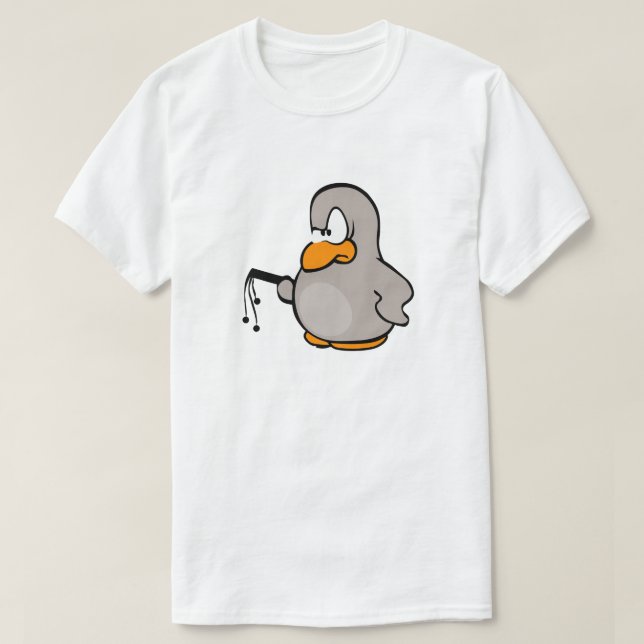 Camiseta Pinguim Dom Com Whip Personalizável (Frente do Design)