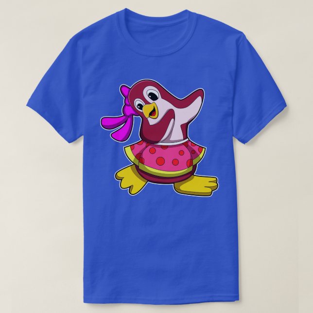 Camiseta Pinguim em dança com saia (Frente do Design)