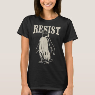 Camiseta Pinguim Engraçado Resiste Pinguins Legal
