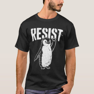 Camiseta Pinguim Engraçado Resiste Pinguins Legal