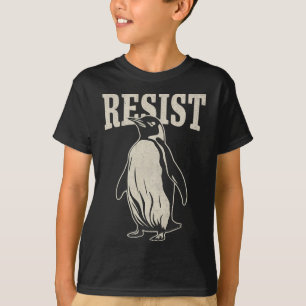Camiseta Pinguim Engraçado Resiste Pinguins Legal