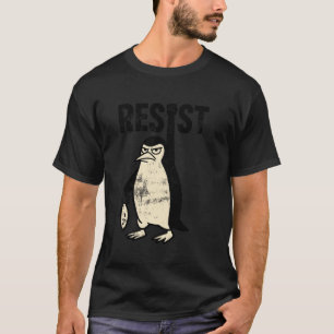 Camiseta Pinguim Engraçado Resiste Protesto Contra Tarifas