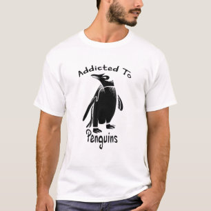 Camiseta Pinguim Engraçado Viciado Em Pinguins