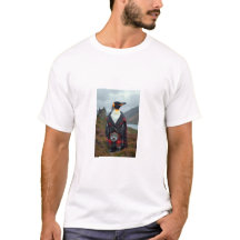 Pinguim escocês em um kilt