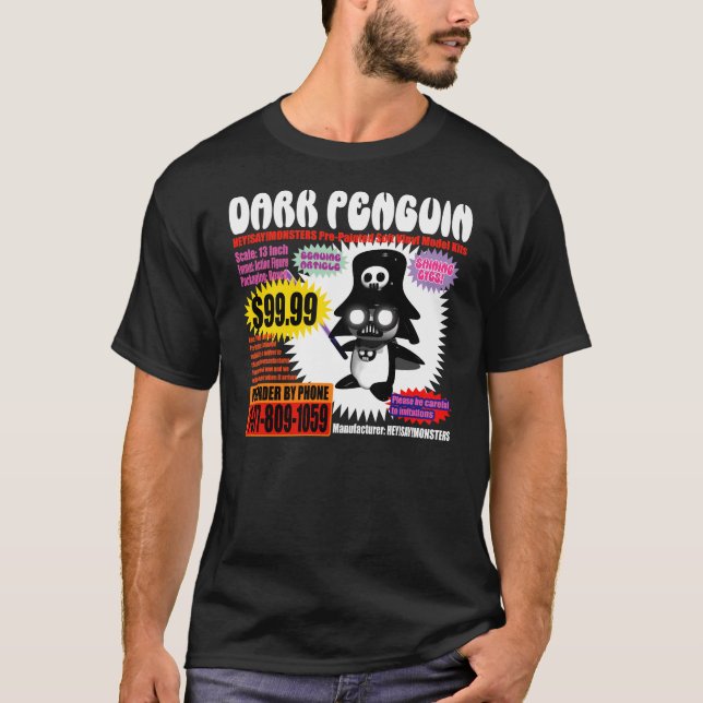 Camiseta Pinguim escuro Actionfigure (Frente)
