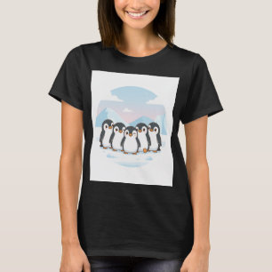 Camiseta Pinguim-esquadrão bonito feminino