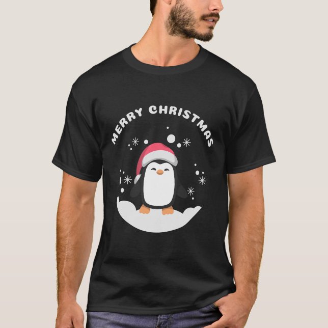 Camiseta Pinguim Feliz Natal (Frente)