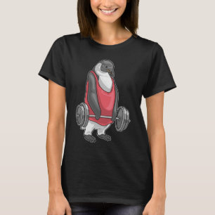 Camiseta Pinguim Fisiculturista Haltere Musculação