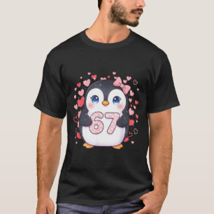 Camiseta Pinguim Fofo 67 Seis Sete Corações de São Valentim