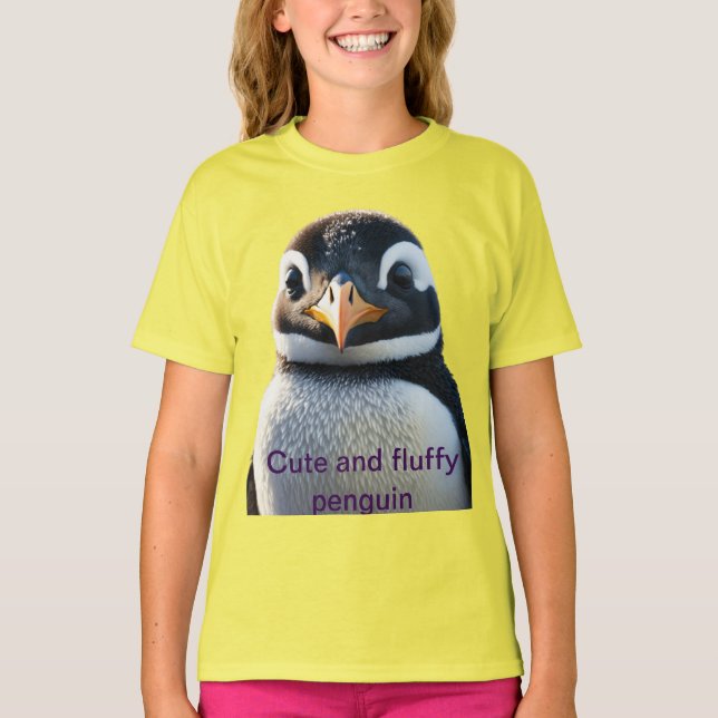 Camiseta "Pinguim fofo bonito" projetado (Frente)