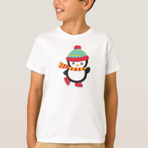 Camiseta Pinguim Gelado, Pinguim De Ice, Chapéu, Scarf