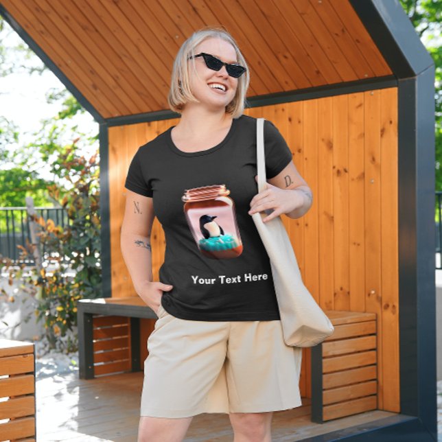 Camiseta Pinguim giro em jar T-shirt (Criador carregado)
