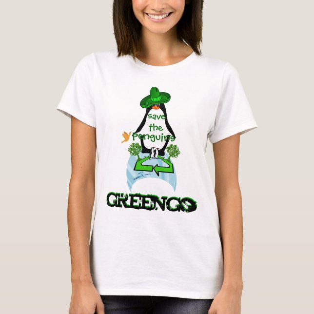 Camiseta Pinguim Global, GreenGo Salve os Pinguins (Frente)