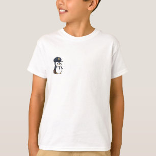 Camiseta Pinguim Infantil Profissional de Negócios Elegante