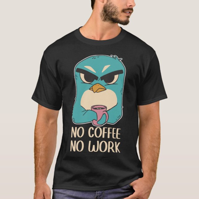 Camiseta Pinguim irritado café espresso mulheres (Frente)