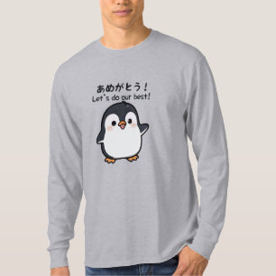 Camiseta Pinguim Kawaii Fofo Japonês Vamos Fazer o Nosso Me