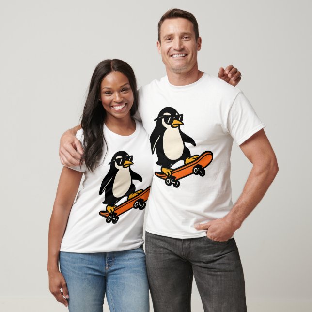 Camiseta Pinguim legal no skate (Unissex)