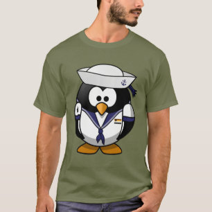 Camiseta Pinguim Marinheiro Com Motivos de Orgulho de Urso