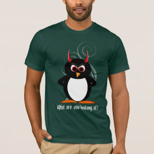 Camiseta Pinguim mau o que são você que olha? T-shirt