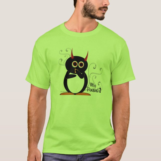 Camiseta Pinguim mau quem Pooted? T-shirt (Frente)