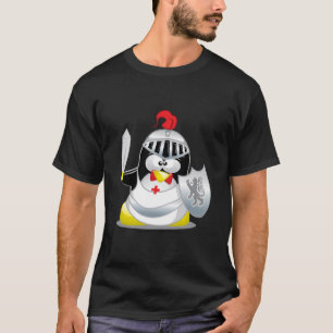 Camiseta Pinguim medieval do cavaleiro