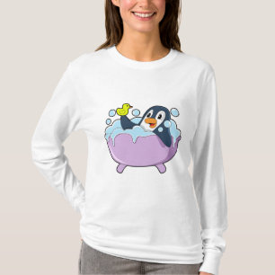 Camiseta Pinguim na Banheira com Pato