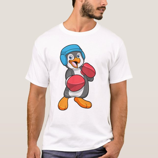 Camiseta Pinguim na caixa com luvas e capacete in a box (Frente)