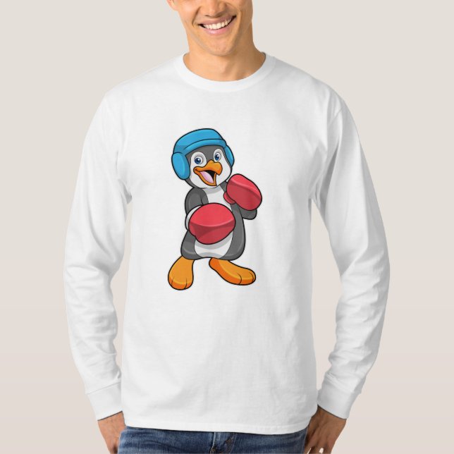 Camiseta Pinguim na caixa com luvas e capacete in a box (Frente)