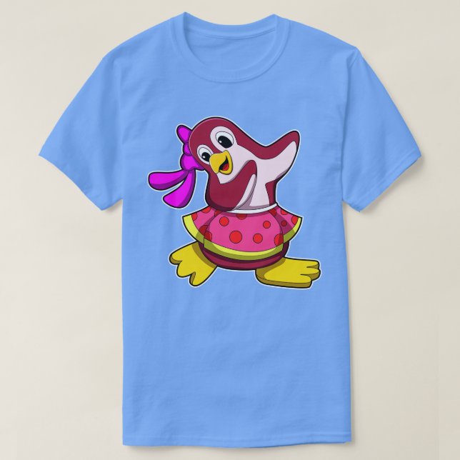 Camiseta Pinguim na Dança com Saia (Frente do Design)