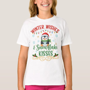 Camiseta Pinguim Natalino Festivo