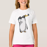 Pinguim no Hockey com palito de hóquei