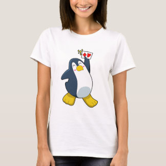 Camiseta Pinguim no Poker com cartões Poker