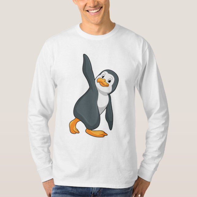 Camiseta Pinguim no Yoga Esforço (Frente)