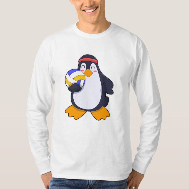 Camiseta Pinguim nos esportes de vôlei (Frente)