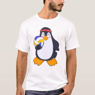 Camiseta Pinguim nos esportes de vôlei