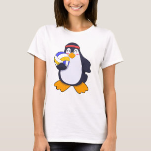 Camiseta Pinguim nos esportes de vôlei