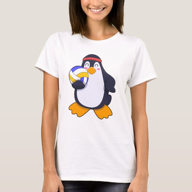 Camiseta Pinguim nos esportes de vôlei (Frente)
