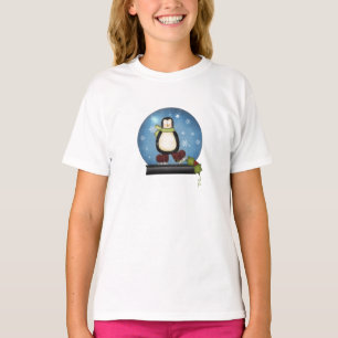 Camiseta Pinguim num globo de neve