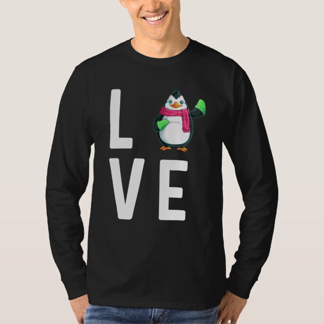 Camiseta Pinguim Para Homens Aves Aquáticas (Frente)