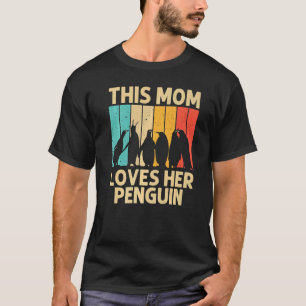 Camiseta Pinguim Para Mamãe Pinguins Pinguins Pássaro Retro
