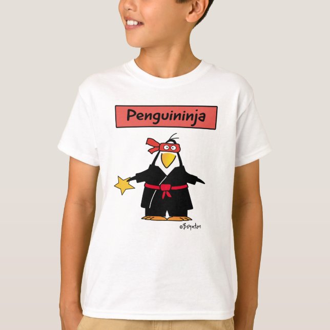 Camiseta Pinguim PENGUINJA ninja de Sandra Boynton (Frente)