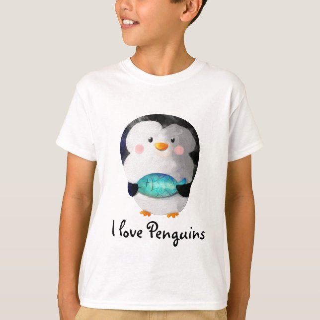 Camiseta Pinguim pequeno bonito (Frente)