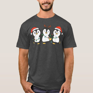 Camiseta Pinguim Pinguim Pinheira de Natal Pinheirinho