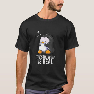Camiseta Pinguim Preguiçoso Cansado Pajama Pinguim Preguiço