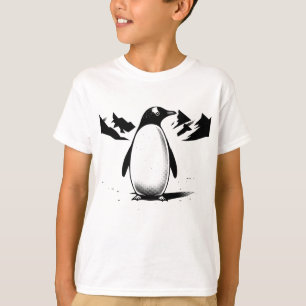 Camiseta Pinguim preto e branco