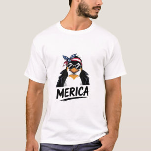 Camiseta Pinguim resiste aos pinguins protestando contra