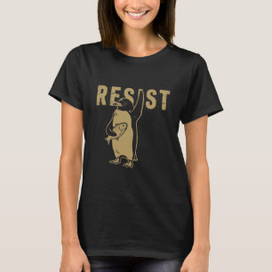 Camiseta Pinguim resiste aos pinguins protestando contra ta