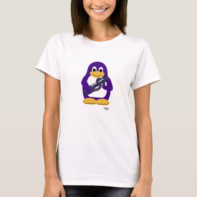Camiseta Pinguim roxo (Frente)