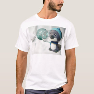 Camiseta Pinguim roxo mim