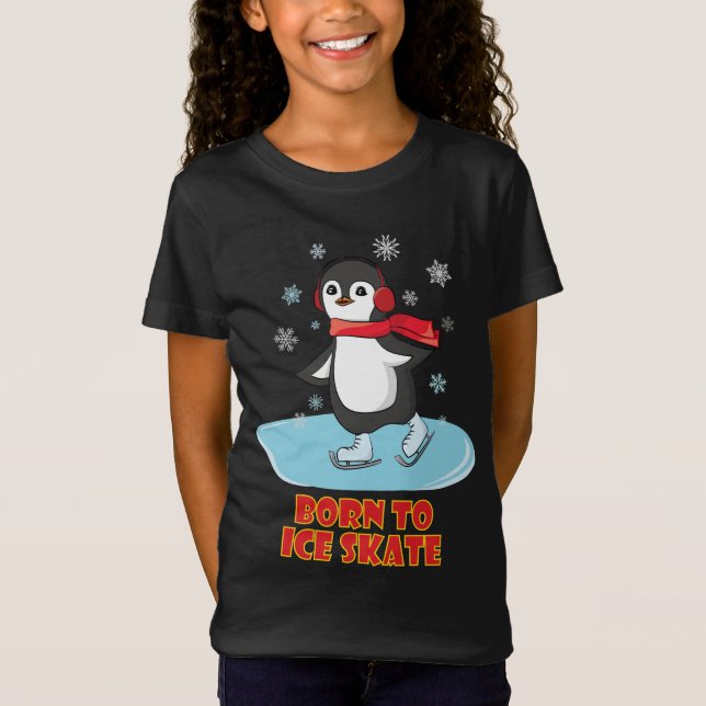 Camiseta Pinguim Skate De nascer A Gelo (Frente)